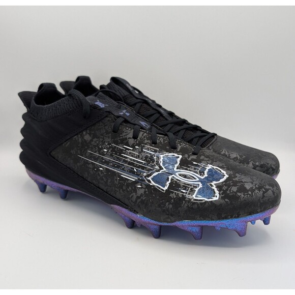 Under Armour Blur 2.0 MC Football Cleats Black/Grey Men's Size 11.5 3027978-001 - Picture 1 of 7